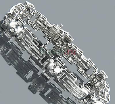 Мужской золотой браслет-бриллианты 4,5 карата Москва