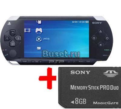Видеоигру Sony PSP2008(Slim)+8Gb карта,чехол Москва
