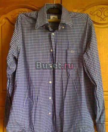 Рубашка Lacoste синяя в клетку Москва