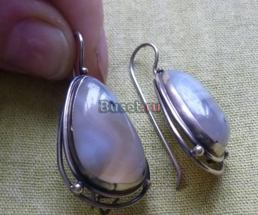 Серьги с агатом Москва