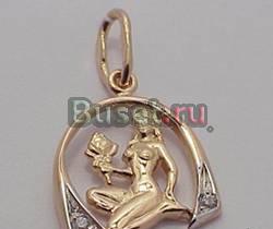 Знак зодиака дева из золота с фианитами (новый) Санкт-Петербург