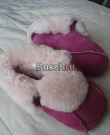 Мех пинетки 19-22 размера цвет-фуксии Москва