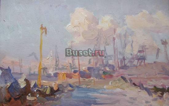 Картина картон масло 1967г. 1   f-artplanet.ru Москва