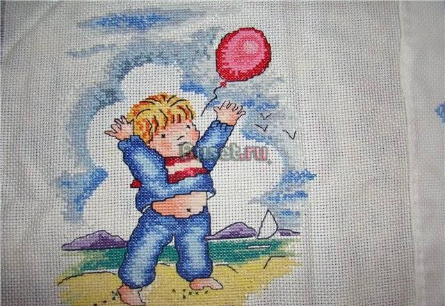 Вышитая картина "Шарик улетел" Балашиха