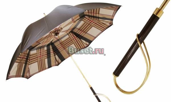 Зонт - трость Pasotti в клетку в стиле "Burberry"  Москва