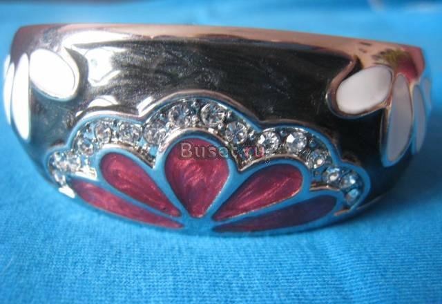 Браслет с эмалью и стразами. Бижутерия Москва