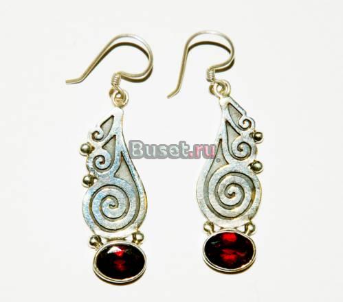 Серьги гранат Москва