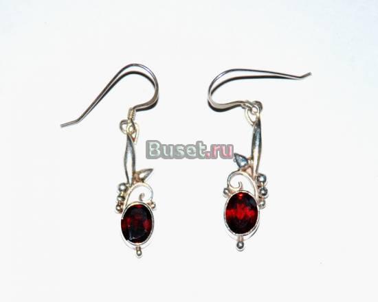 Серьги гранат Москва