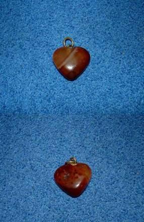Сердечко на шею (агат) Москва