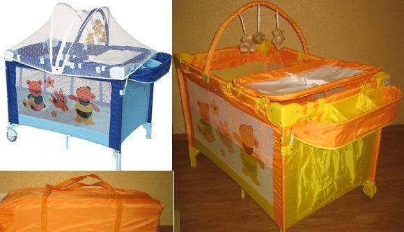 Новые манежи-кровати с 2-мя ур. дна. Привезем Москва