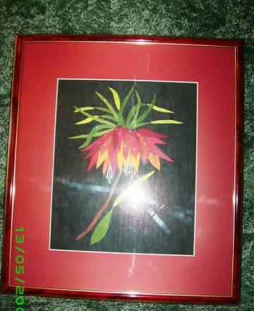 Картина вышитая мулине Москва