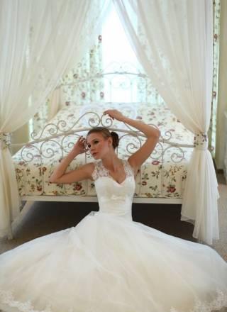 Новое нежное дизайнерское свадебное платье Москва