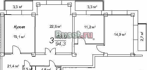3-х комнатная квартира на ул. Родионова Нижний Новгород