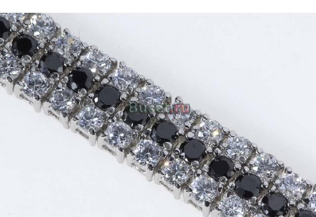 Серебряный Браслет с Цирконами Москва