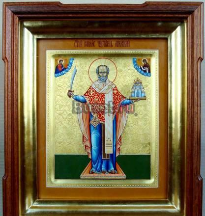 Икона Николай Чудотворец Можайский, Палех, Ларина Москва