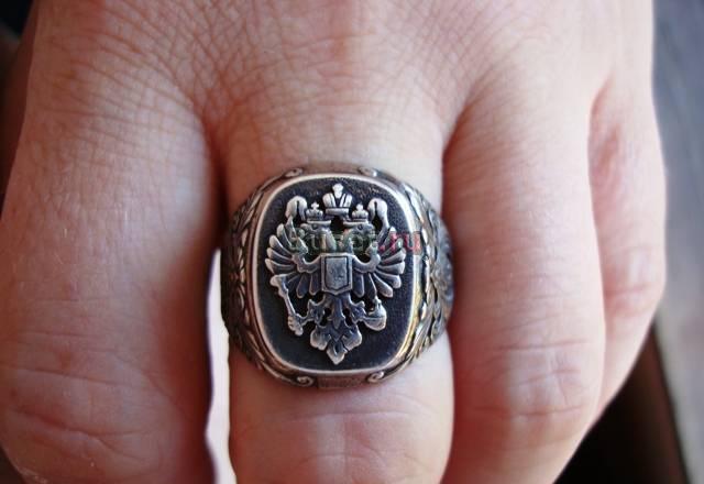 Печатка мужская - черненое серебро 925 проба Москва