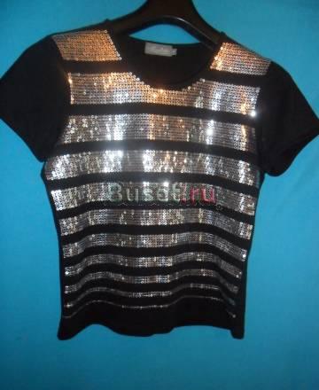 Черная шикарная футболка на лето 48 Санкт-Петербург