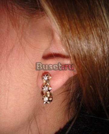 Золотой набор с бриллиантами сережки и кольцо Москва