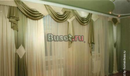 Пошив штор и ламбрекенов из ткани заказчика Самара