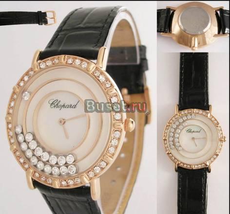 Chopard (Ж., кварц, кож.ремешок, стразы) Москва