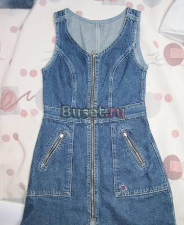 Джинсовый сарафан р.38 с замерами Москва