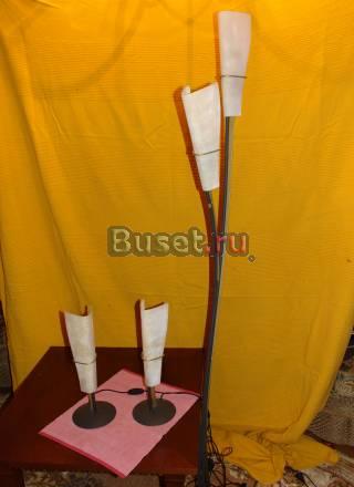 Комплект торшер + две настольные лампы Москва