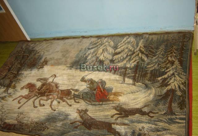 Шерстяной настенный ковер в виде картины Москва