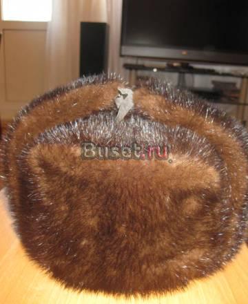 Шапка норковая черная РотФронт 58р Санкт-Петербург