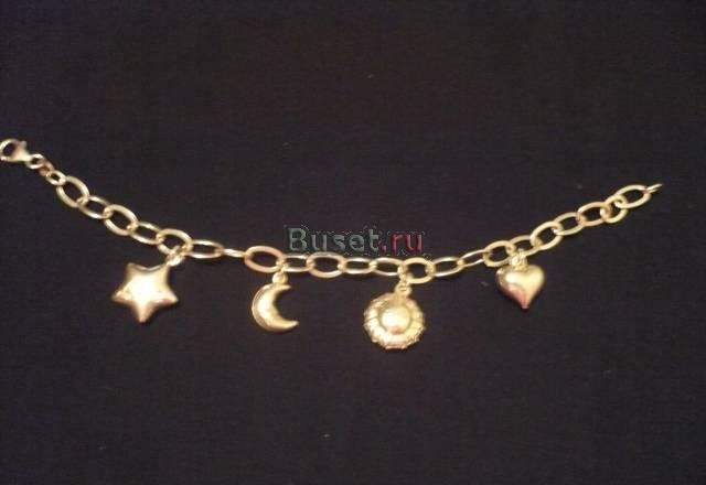 Серебряный браслет с подвесками Москва