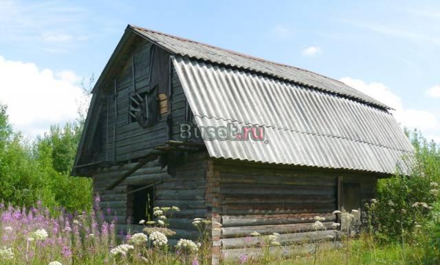 Участок 10 сот с бревенчатым срубом Луга