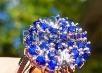 Колечко с натур. сапфирами, серебро Москва