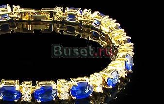 Браслет с сапфирами и топазами Москва