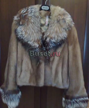 Новый Полушубок из норки, отделка лисой. 44 р Москва