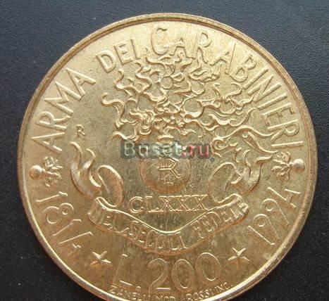 Италия 200 лир 1994 Новосибирск