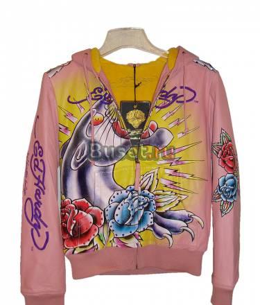 ED hardy оригинал( M)Новая кожанная куртка Москва