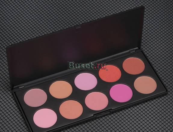 Палетка румян 10 цветов Москва