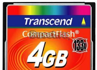 Transcend Compact Flash 133x 4Gb новый,быстрый Москва