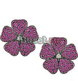 Золотые серьги-сапфиры,бриллианты Москва