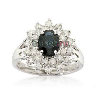 Комплект-кольцо,серьги-сапфиры,бриллианты Москва