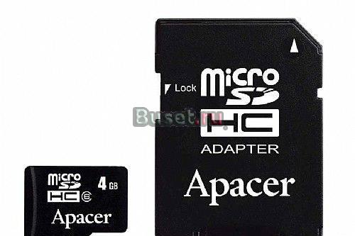 Apacer 4Gb 6 class + 2 adaptars SD mini SD Москва