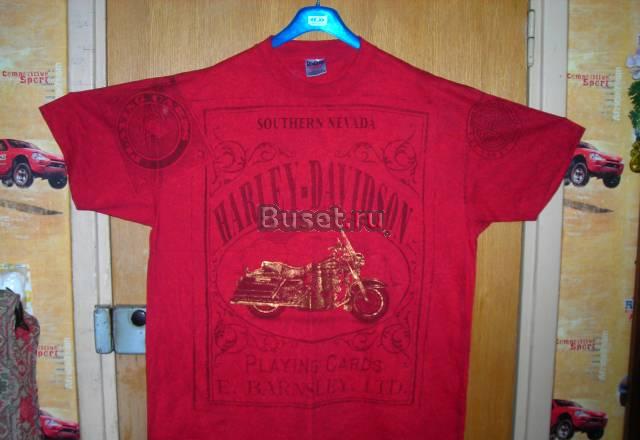 Футболка х/б Harley Davidson красная Москва