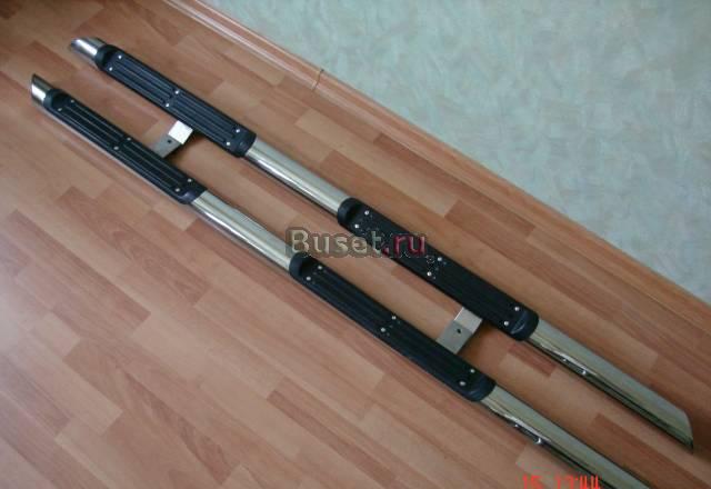 Новые пороги  хромированные с площадкой Москва