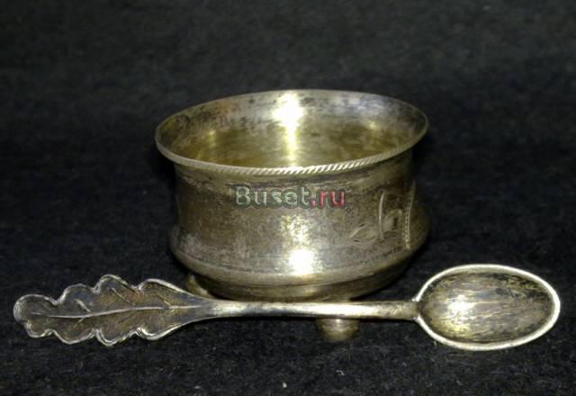 Cолонка c ложечкой. серебро 84пр XIXвек Москва