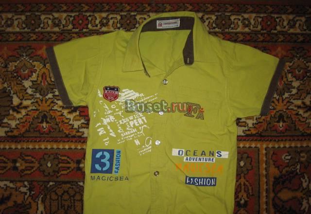 Стильная рубашка хакки на 5-6 лет Москва