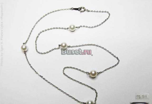 АНТИКВАР ? СЕРЕБ С ЖЕМЧУГ ОЖЕРЕЛЬЕ ЗАП.ЕВРОПА 20 В Москва