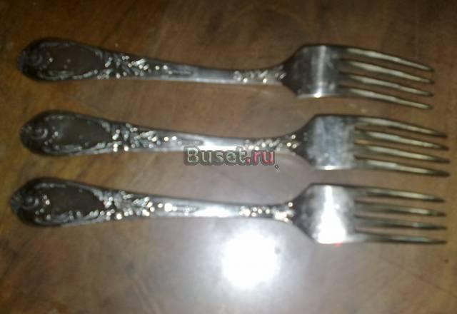 Мельхиоровые вилки двух видов 3+3 Москва