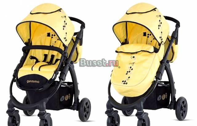 Коляска chipolino gemma 3 в 1 цвет желтый-черный Москва