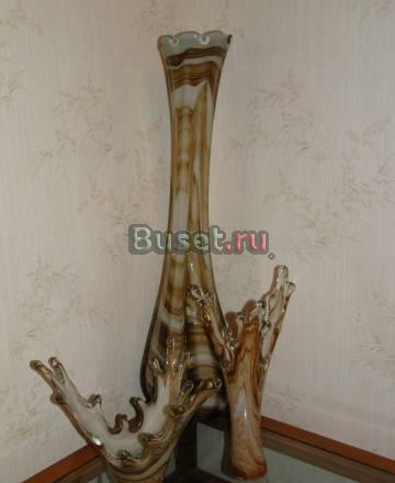 Вазы из стекла ручной работы, 3 шт Москва