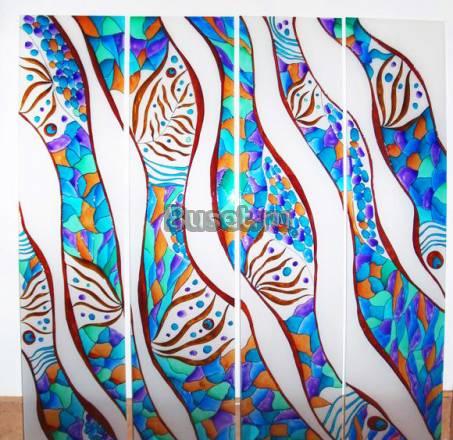 Ширма витражная "Морская фантазия" Москва