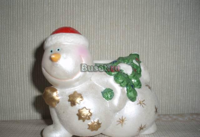 Подсвечник Снеговик Москва